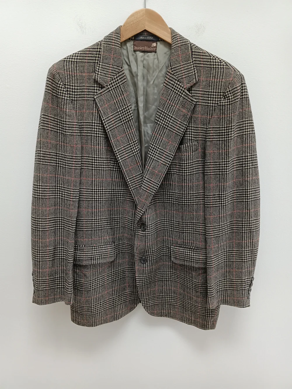 Stanley Blacker Vintage 1970's Men's Tweed 100% Wool Sport Coat Size 40R